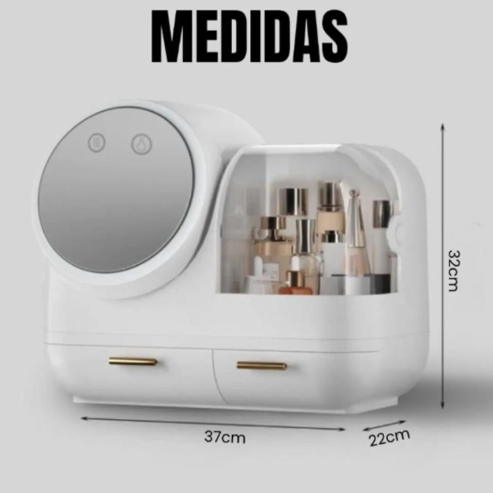 Organizador Maquillaje Deluxe Con Espejo Luzorganizador Con Luz Led img #2