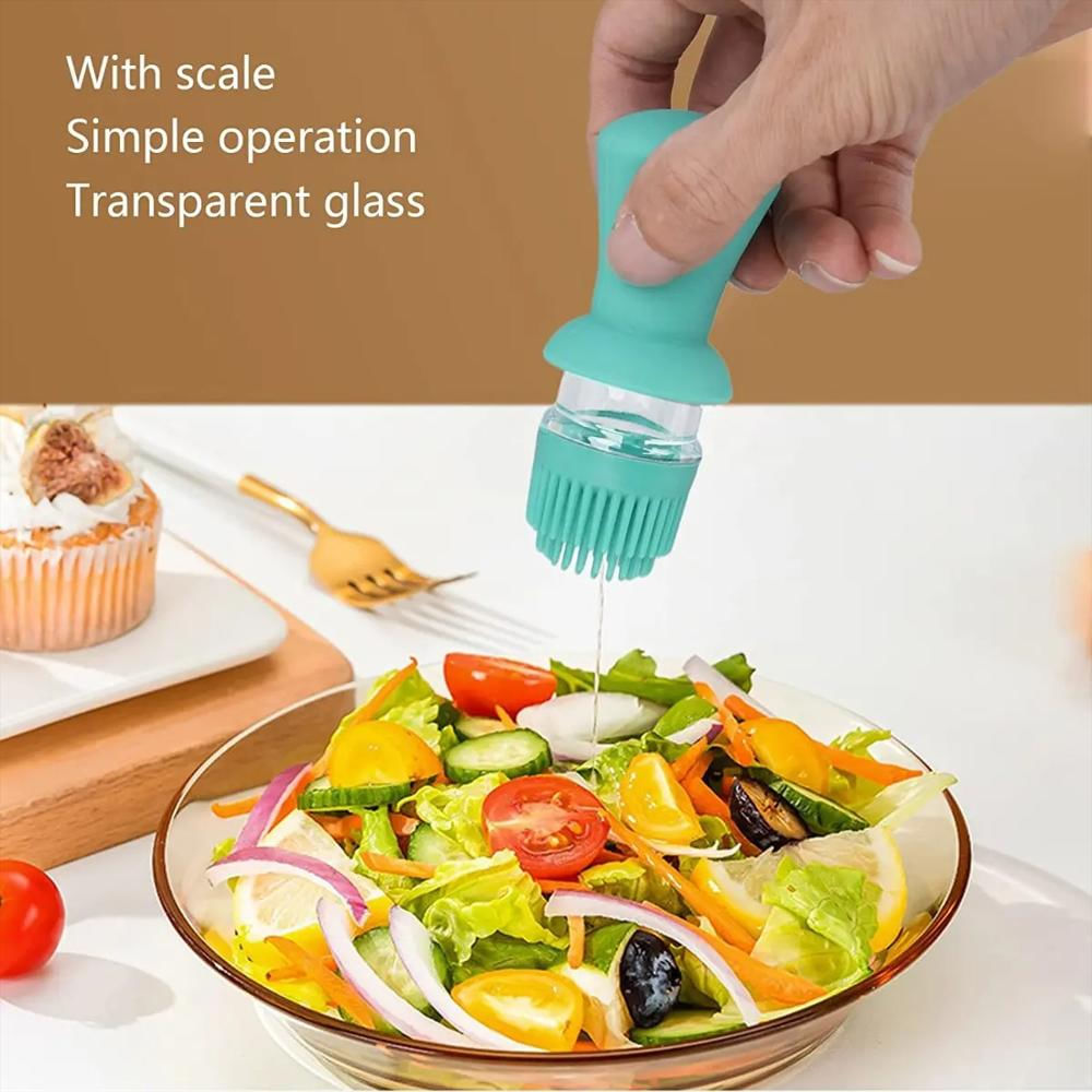 Dispensador De Aceite En Vidrio Con Brocha En Silicona 650 Ml img #2