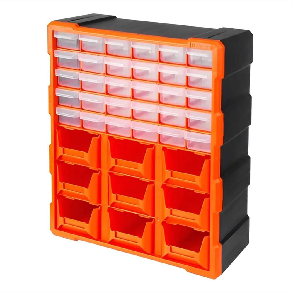 Organizador Plástico Multiusos Con 39 Espacios Cajonero Gavetero Vertical Color Naranja img #1