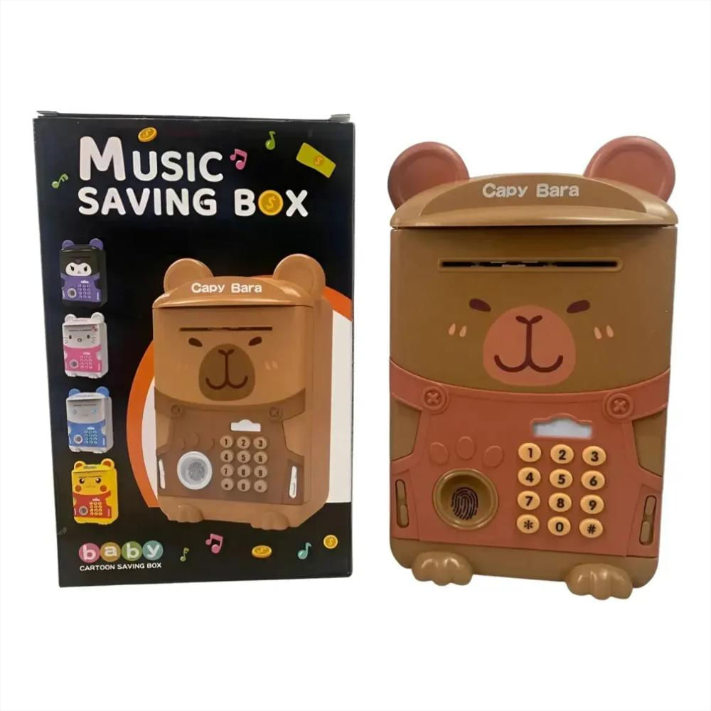 Alcancia Caja Fuerte Electronica De Apertura Con Contraseña Y Huella Niños Diseño Capibara img #5