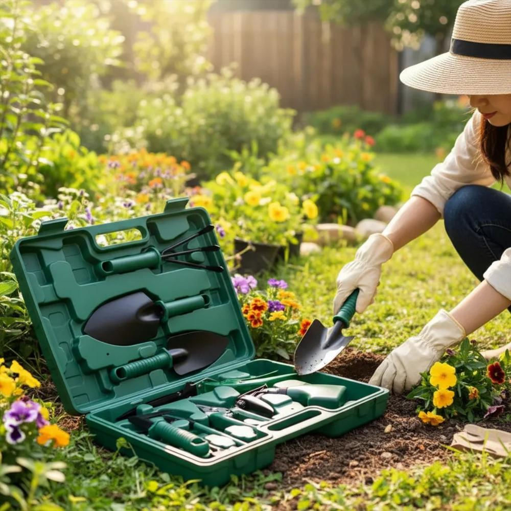 Kit Herramientas De Jardineria X 10 Piezas Mas Estuche img #2