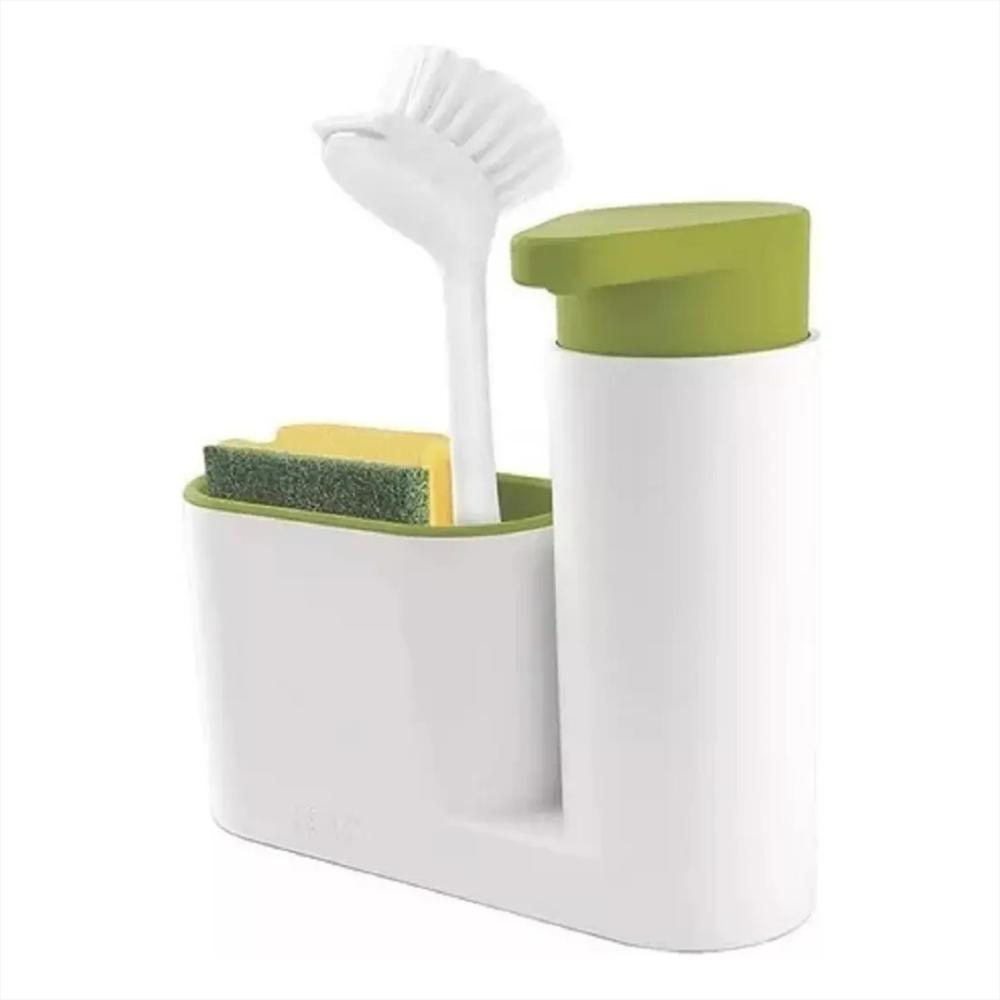Dispensador De Lavalozas Jabón Liquido Y Porta Esponja Organizador Color Verde img #1