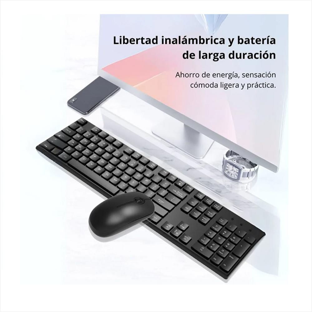 Kit Teclado Y Mouse Inalámbrico Dual Mode 2.4G Y Bluetooth img #4
