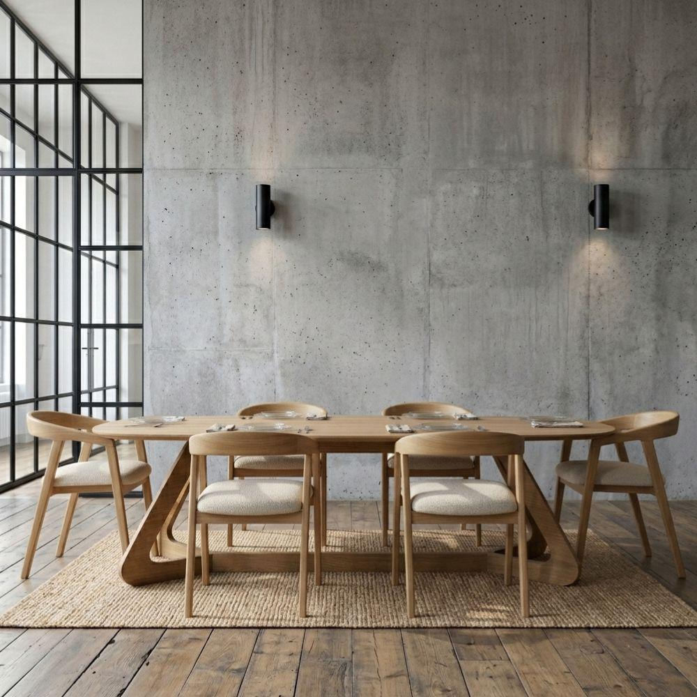 Juego De Comedor Amonet + 6 Sillas Roble Macizo img #3