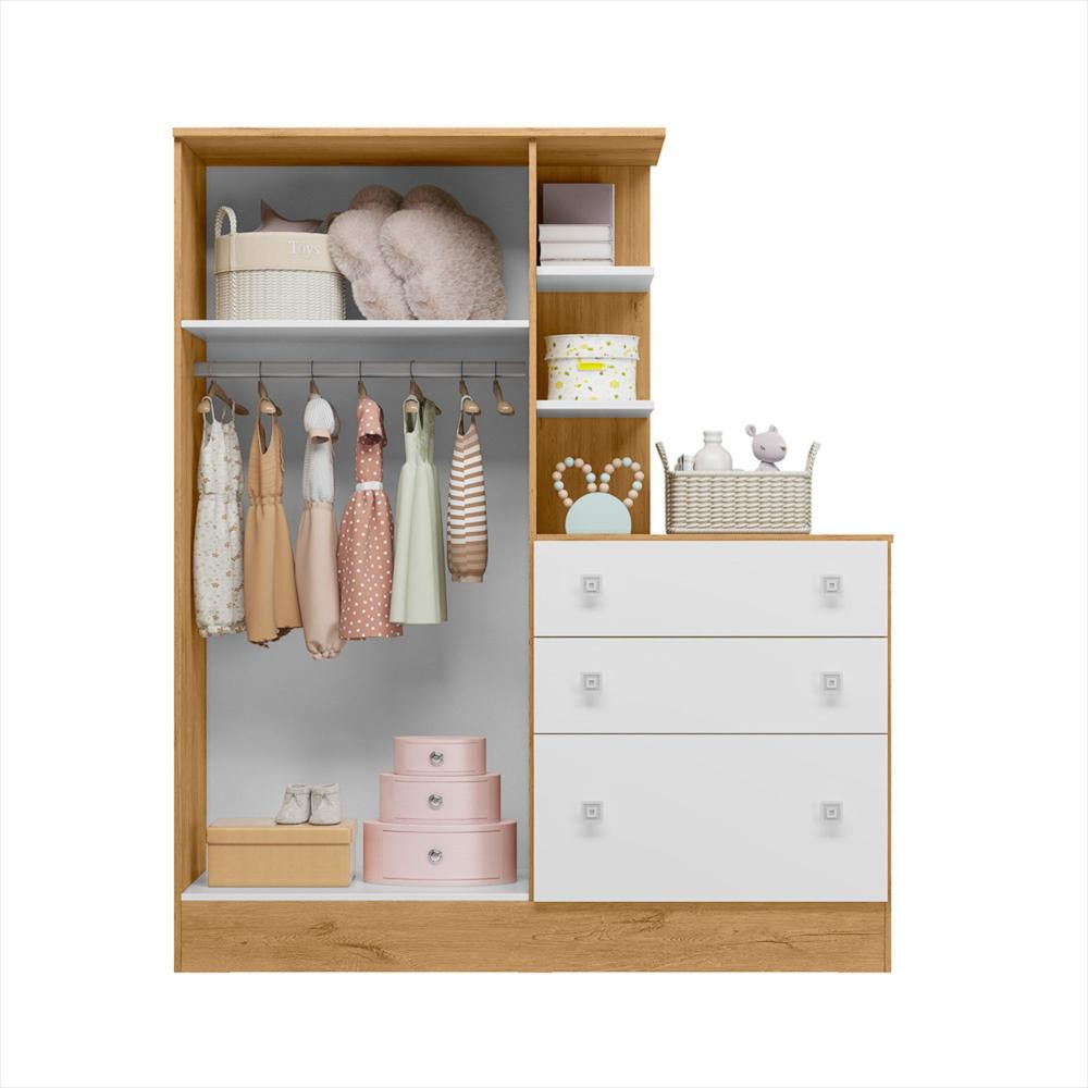 Closet Con Cómoda Madrid Blanco/Almendra img #3