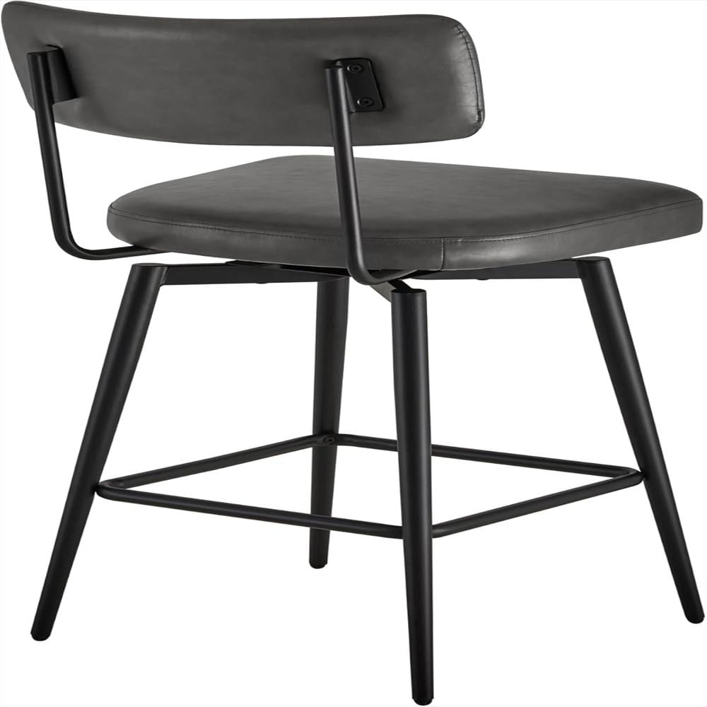 Sillas Bar Watson Whitely Tapizadas Piel Sintética Color Gris Juego De 2 69 Cm Respaldo Giratorio img #5