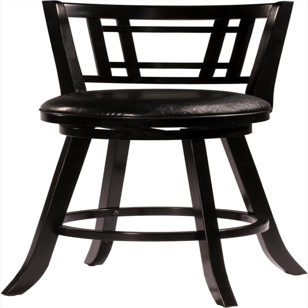 Taburete De Bar Hillsdale Madera Giratorio Negro 30.5 Pulgadas img #1