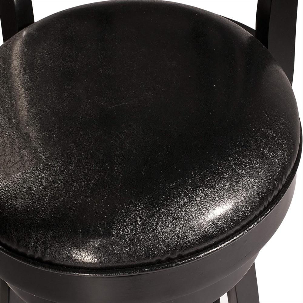 Taburete De Bar Hillsdale Madera Giratorio Negro 30.5 Pulgadas img #5