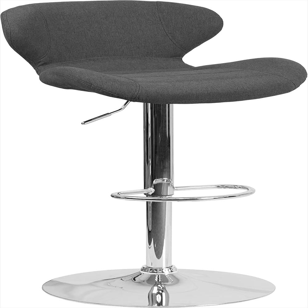 Taburete Ajustable Flash Furniture Vinilo Negro Ergonomía Moderna img #1