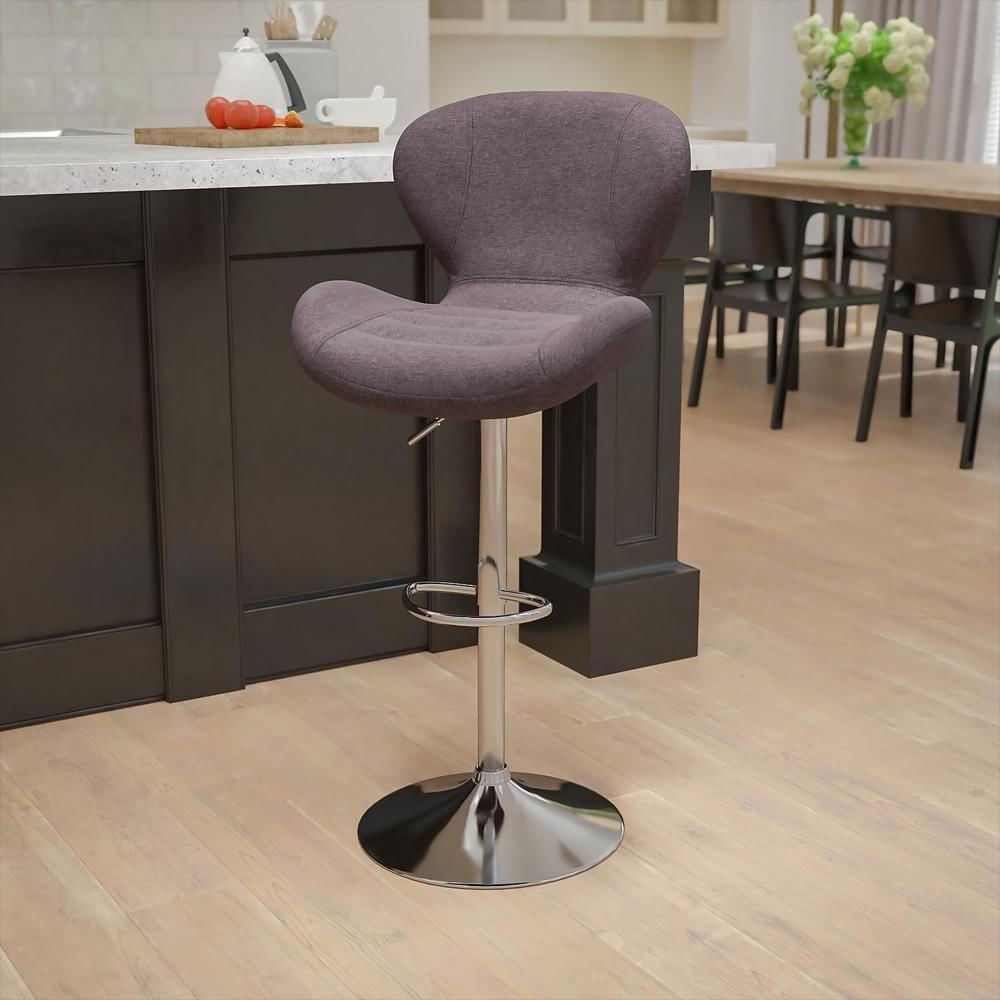 Taburete Ajustable Flash Furniture Vinilo Negro Ergonomía Moderna img #2