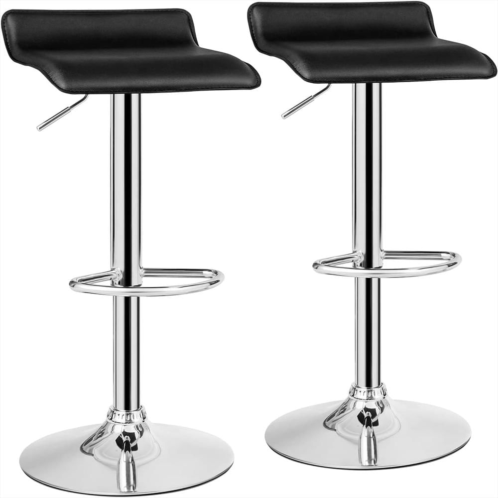 Taburete De Bar Casart Giratorio Ajustable Piel Sintética Base Cromada 66 A 86 Cm img #1