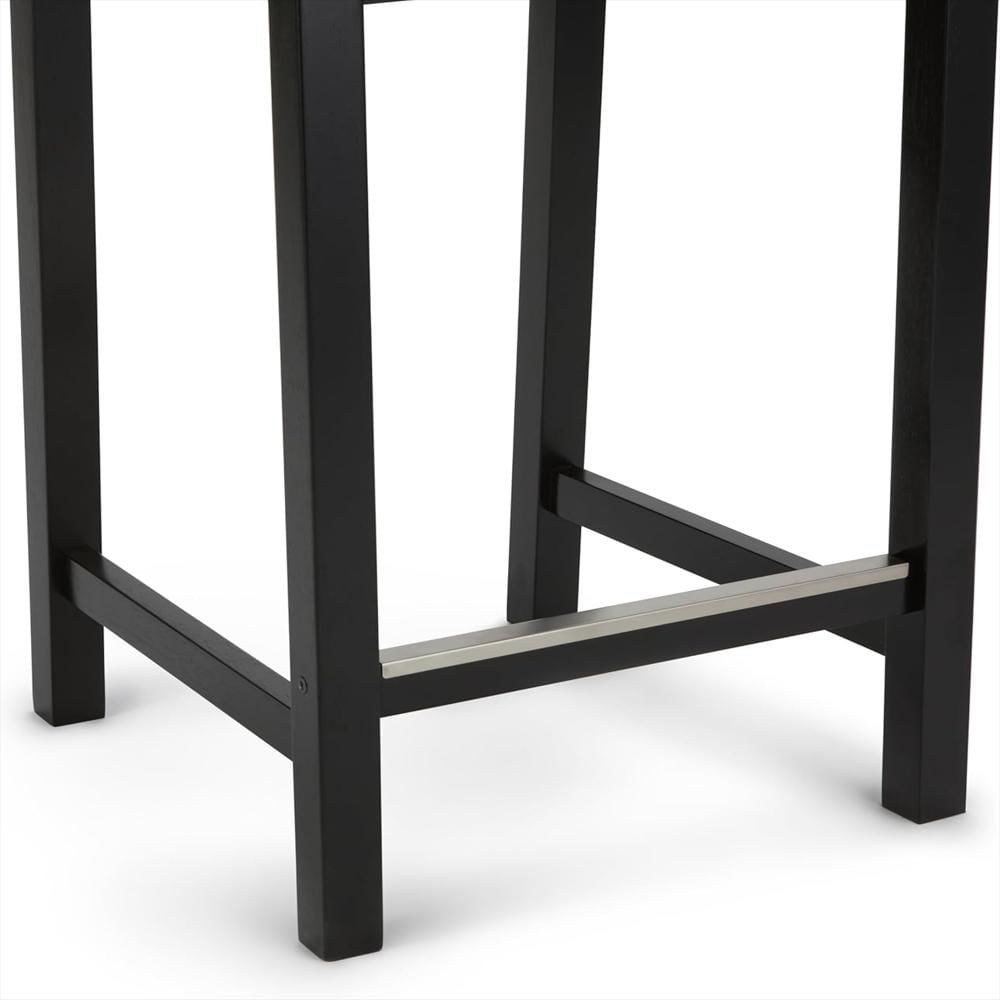 Taburete De Bar Amazon Basics Madera Con Respaldo 61 Cm Negro img #4