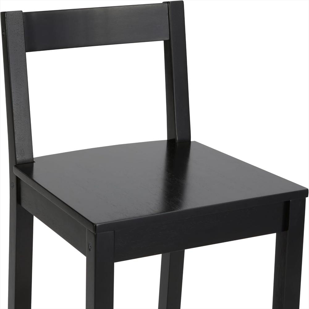 Taburete De Bar Amazon Basics Madera Con Respaldo 61 Cm Negro img #5