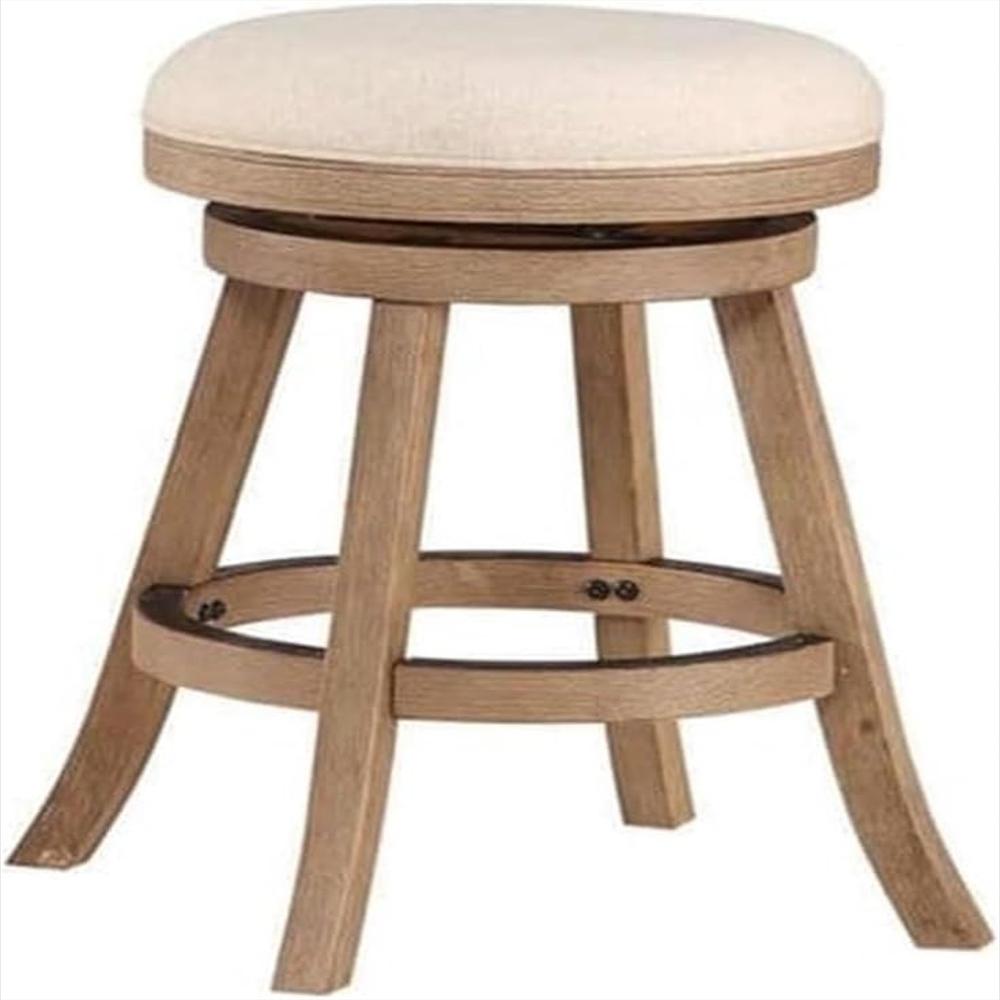 Taburete Boraam De Bar Madera Caucho Ecológico Asiento Acolchado Giratorio 360 Grados img #4