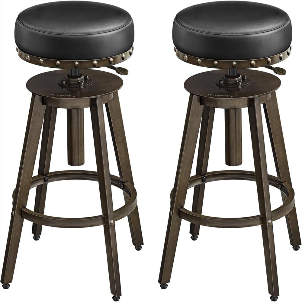 Taburete De Bar Songmics Home Acolchado Estilo Steampunk Altura Ajustable Set 2 Unidades img #1