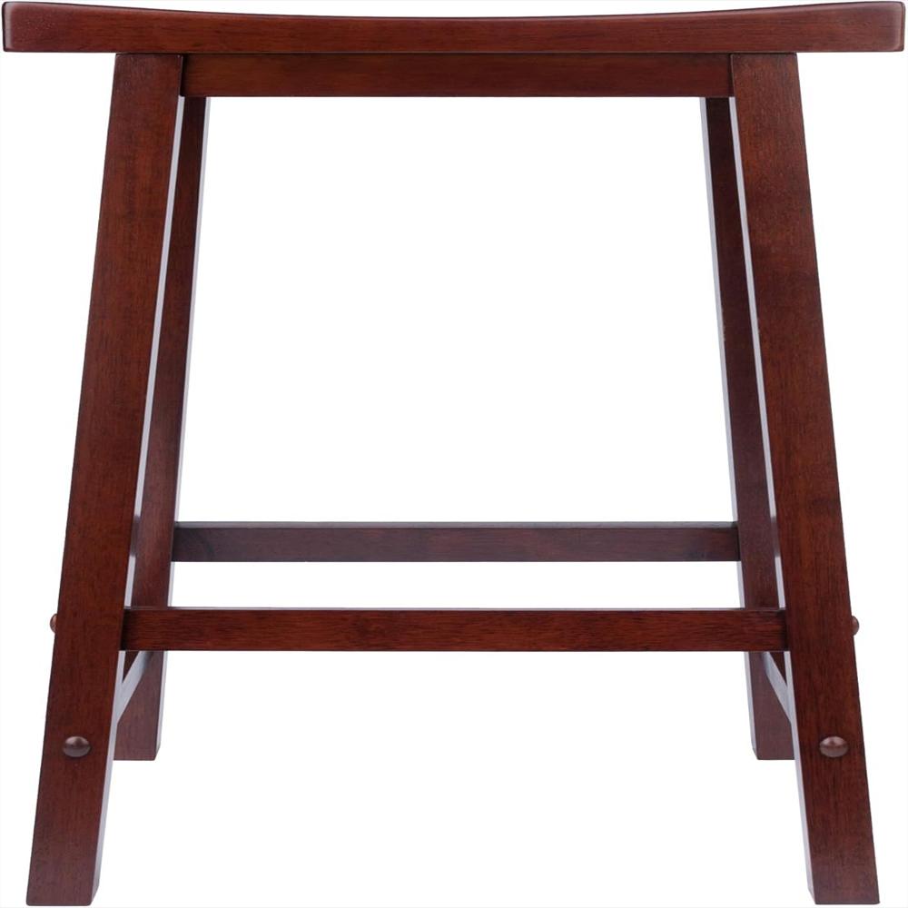 Taburete Winsome Asiento Sillín Madera Maciza 60 Cm Color Nogal img #3