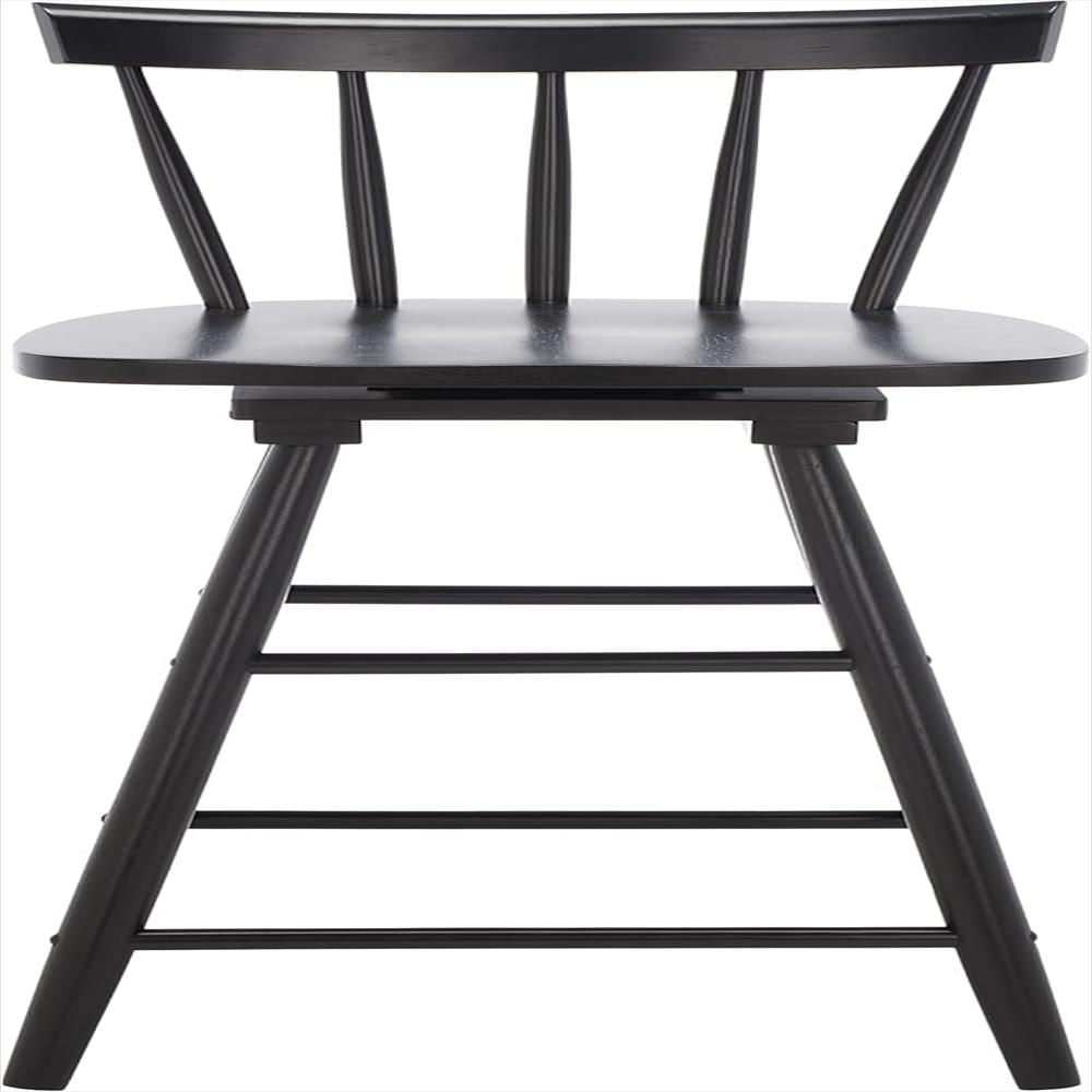 Taburete Giratorio Safavieh Madera Maciza Acabado Negro 63.5 Cm img #1