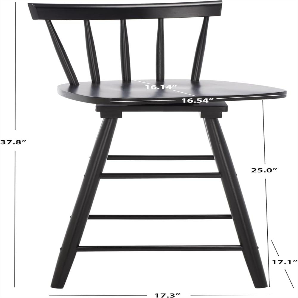 Taburete Giratorio Safavieh Madera Maciza Acabado Negro 63.5 Cm img #3