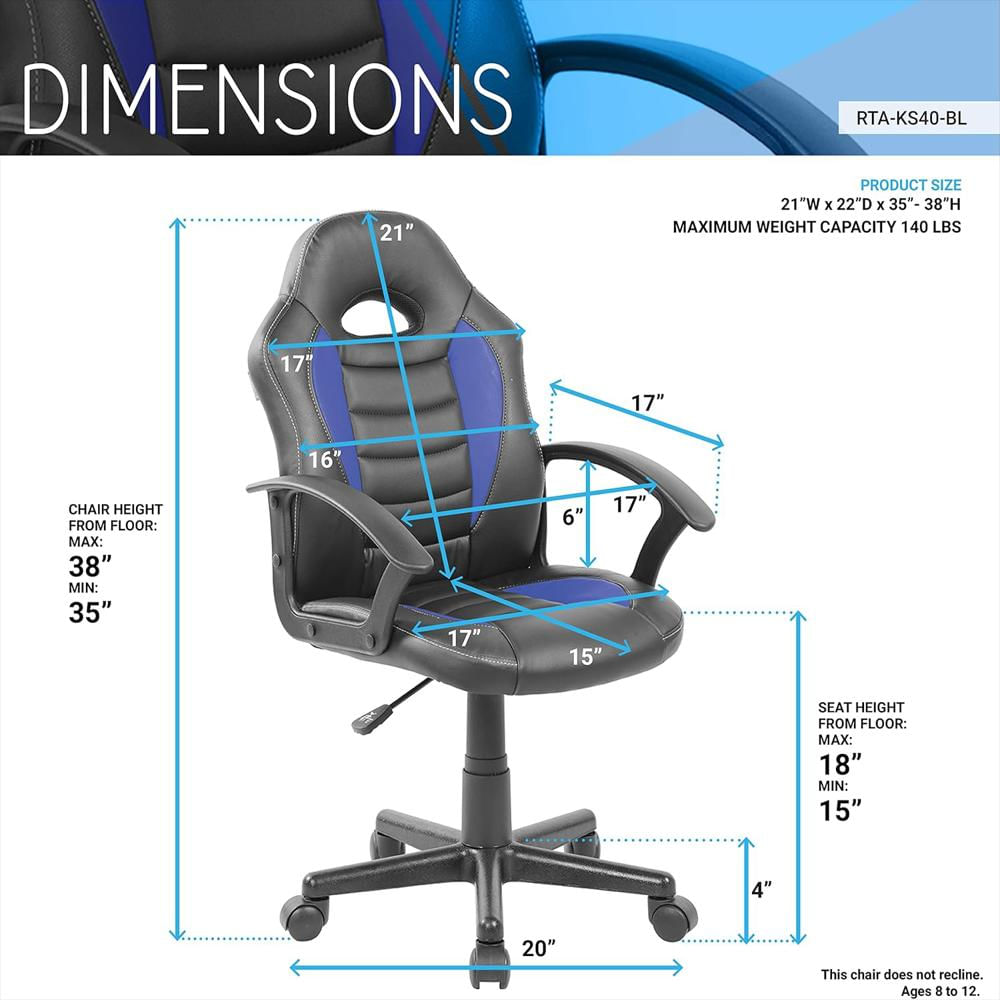 Silla Gamer Techni Mobili Ajustable Neumática Tapicería Techniflex Azul img #3