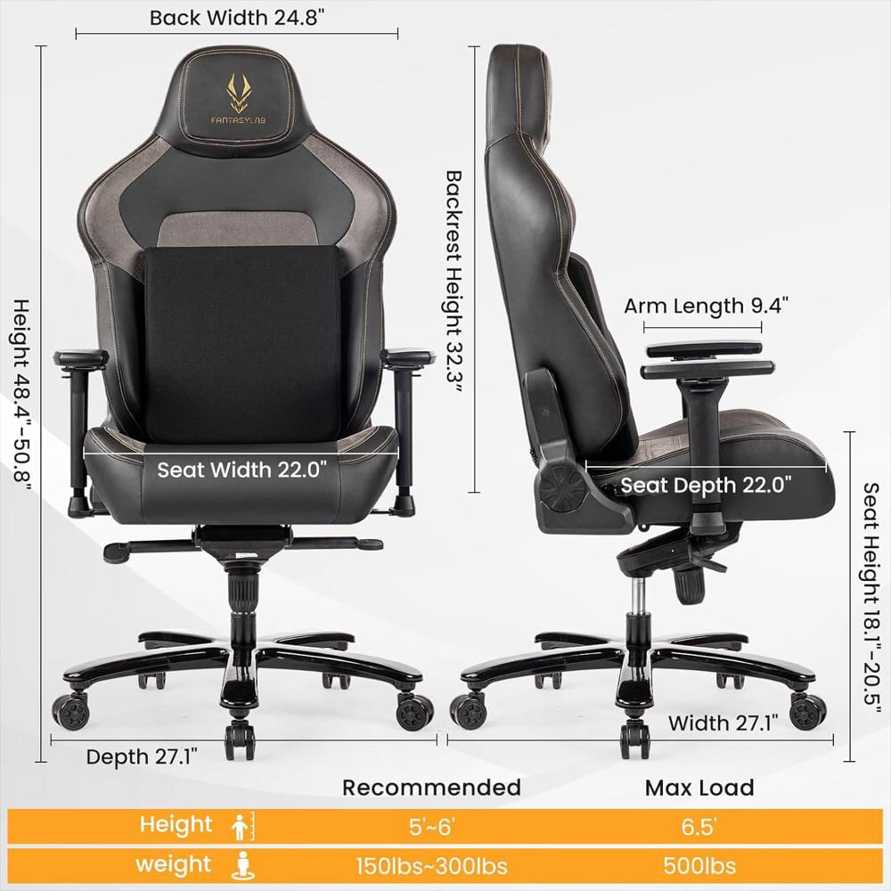 Silla Gamer Fantasylab Ergonómica Grande Espuma Viscoelástica Reposabrazos Ajustable 4D img #2