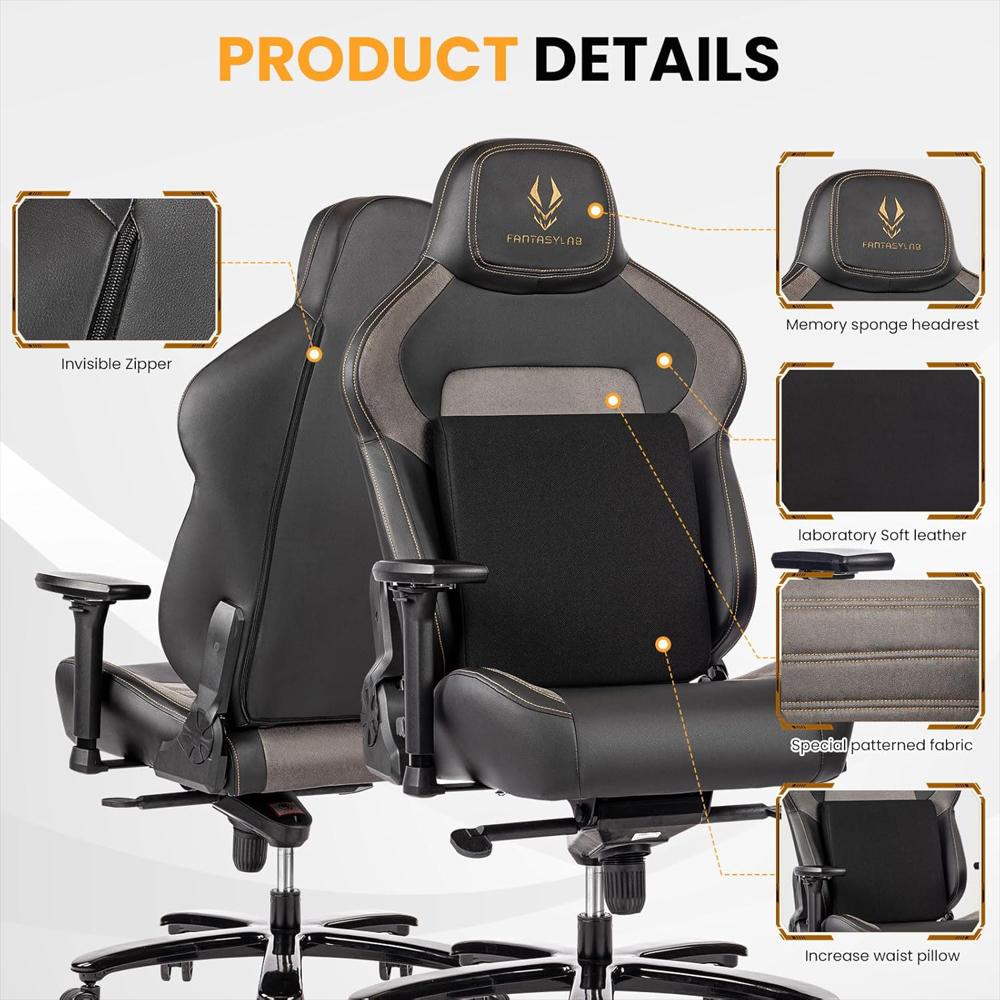 Silla Gamer Fantasylab Ergonómica Grande Espuma Viscoelástica Reposabrazos Ajustable 4D img #4