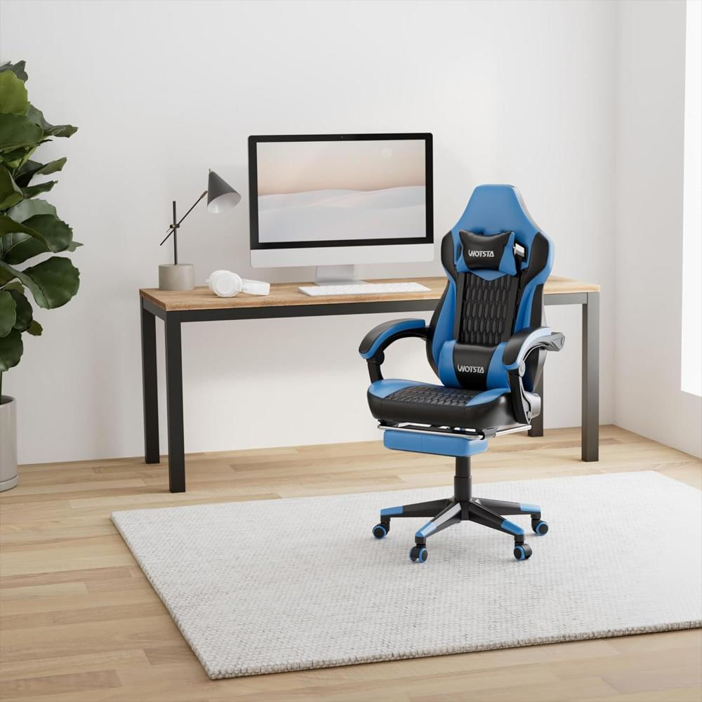 Silla Gamer Wotsta Ergonómica Con Reposapiés Y Control De Altura Y Reclinación 135° img #2