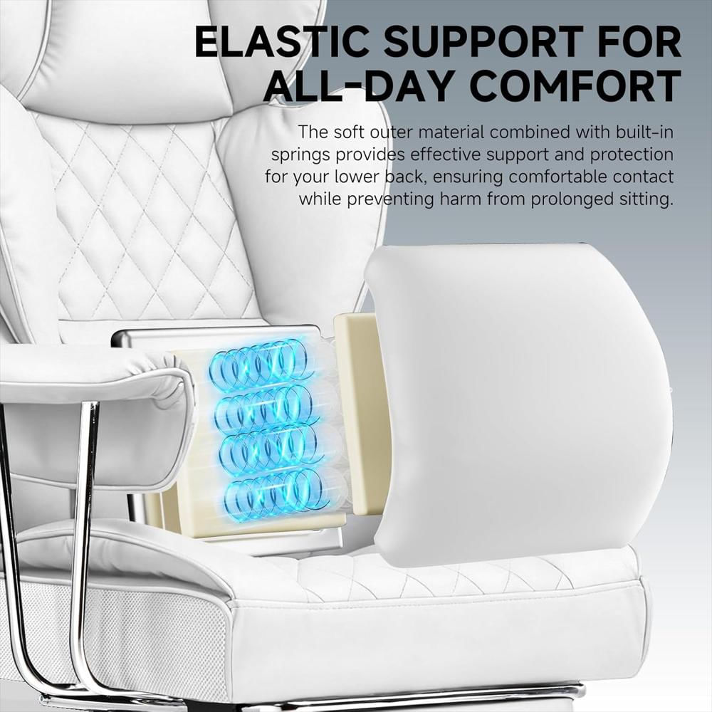 Silla Gamer Gtplayer Ergonómica Con Soporte Lumbar Reposabrazos Suaves Y Reposapiés Fijos img #4