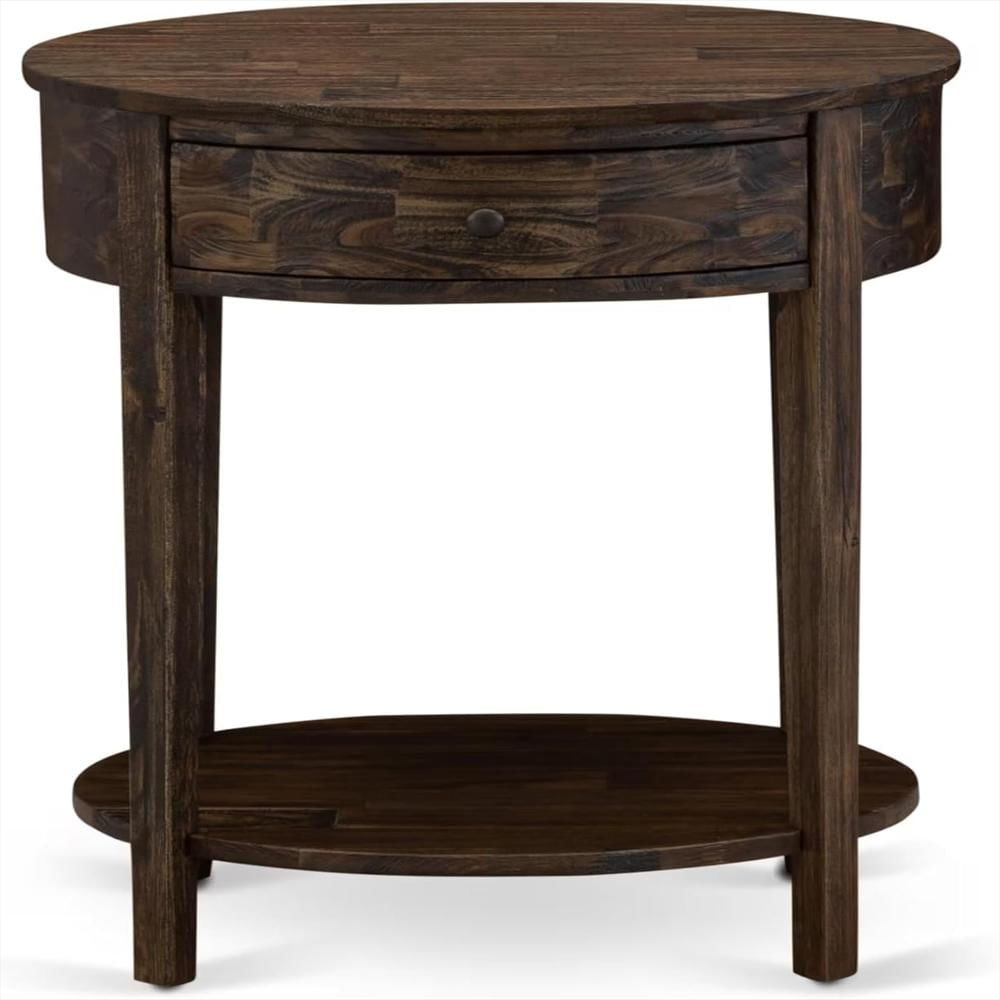 Mesa Auxiliar East West Furniture Madera 1 Cajón Acabado Jacobeo Envejecido img #1