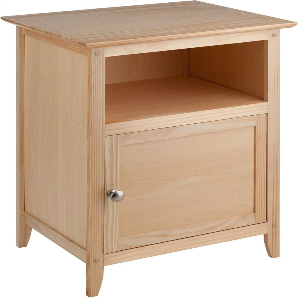 Mesa Auxiliar Winsome Madera Maciza Color Negro Diseño Moderno img #5