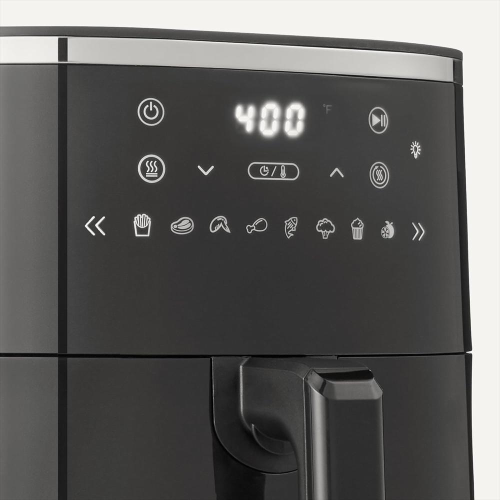 Freidora De Aire Amazon Basics 4.4 Cuartos 8 Menús Digitales Color Negro img #3
