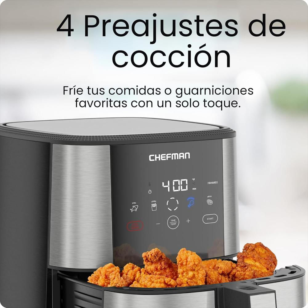 Freidora De Aire Chefman Táctil 5 Cuartos Digital Con Preajustes Antiadhesiva img #5