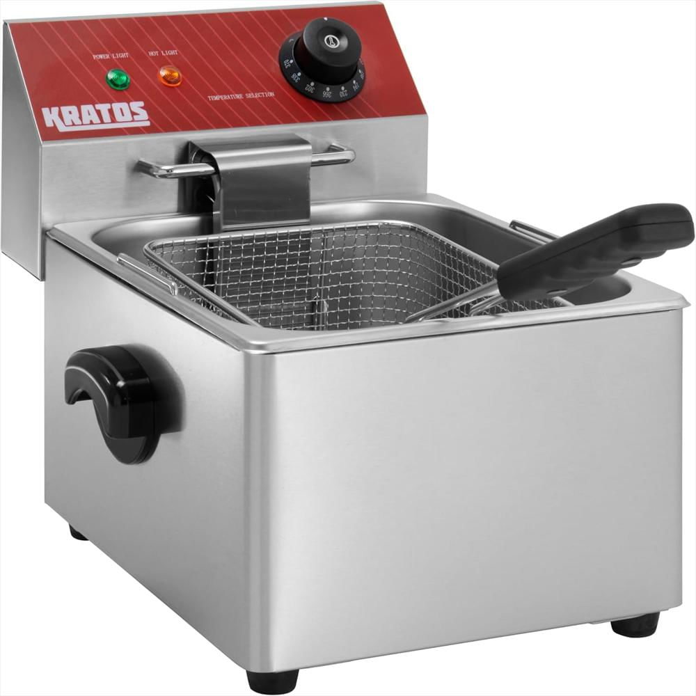 Freidora Eléctrica Kratos Acero Inoxidable 10 Libras Control De Temperatura img #1