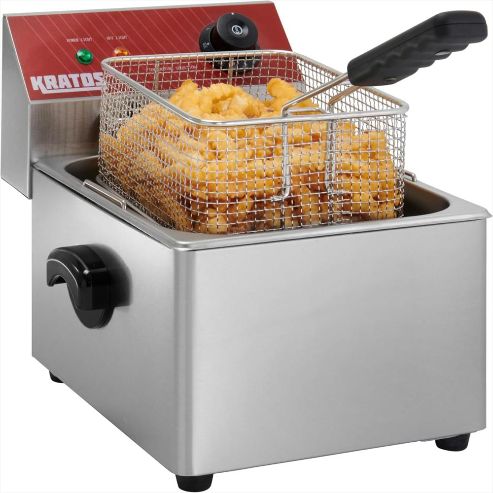 Freidora Eléctrica Kratos Acero Inoxidable 10 Libras Control De Temperatura img #2