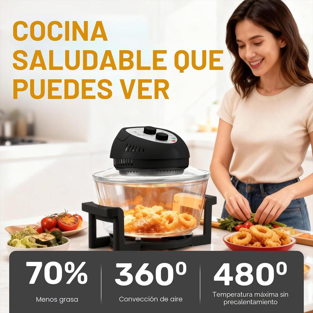 Freidora De Aire Granitestone Sin Aceite Color Negro Accesorios Incluidos img #2