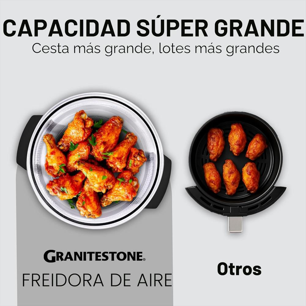 Freidora De Aire Granitestone Sin Aceite Color Negro Accesorios Incluidos img #5