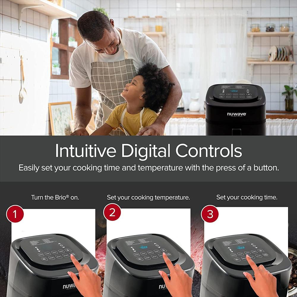 Freidora De Aire Nuwave Digital 6 Cuartos Con Control De Temperatura Y Sonda Interna img #4