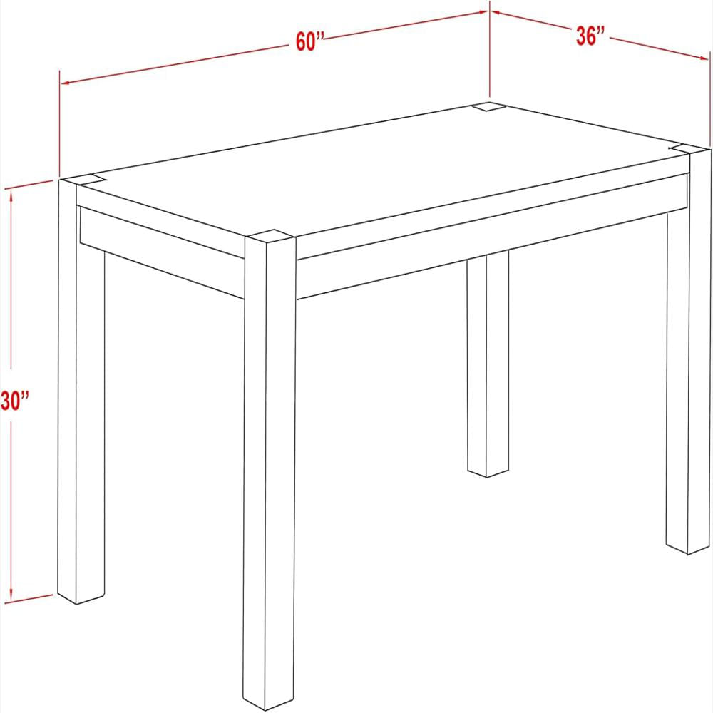 Mesa De Comedor East West Furniture Rectangular Madera Color Jacobeo 152 Cm img #3