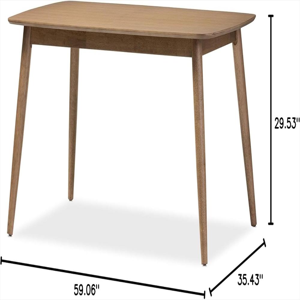 Mesa Comedor Baxton Studio Madera Roble Francés 150 Cm Acabado Elegante img #2