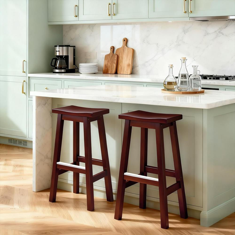 Taburete De Bar Paylesshere Madera Maciza 76 Cm Estilo Industrial Reforzado img #2