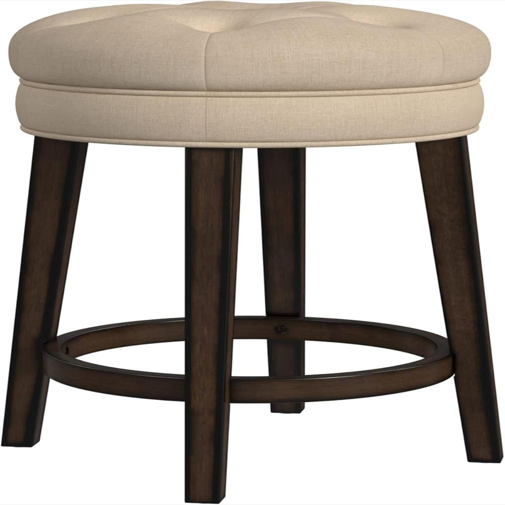Taburete Hillsdale Furniture Giratorio Gris Carbón Tapizado En Lino Piedra img #1