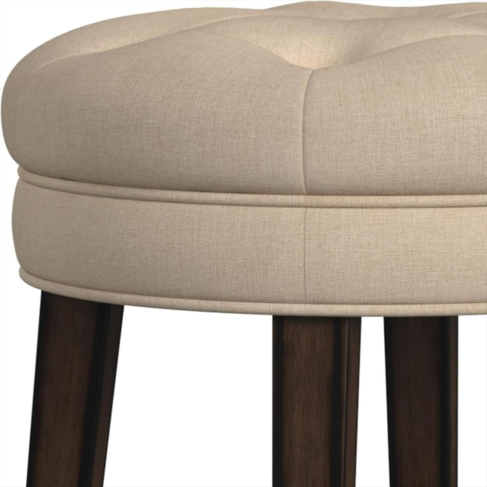 Taburete Hillsdale Furniture Giratorio Gris Carbón Tapizado En Lino Piedra img #5