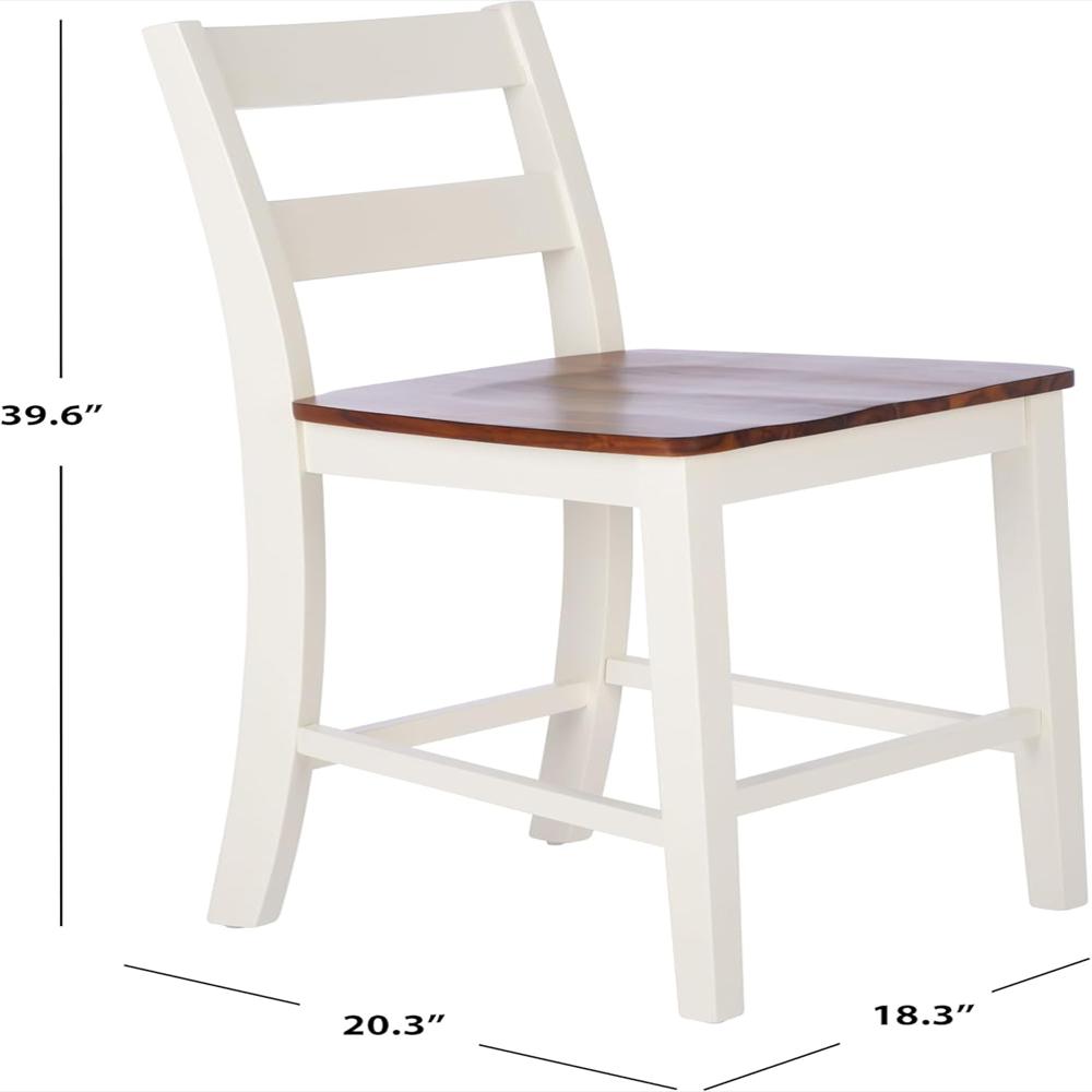 Taburete Safavieh Blanco Natural Respaldo Escalera Juego De 2 60 Cm img #3