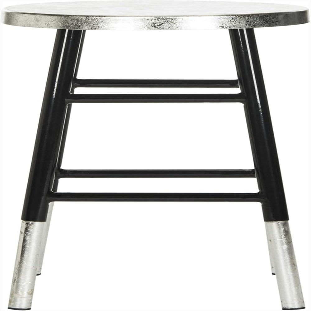 Taburete De Mostrador Safavieh Negro Plateado Hierro Diseño Contemporáneo img #1