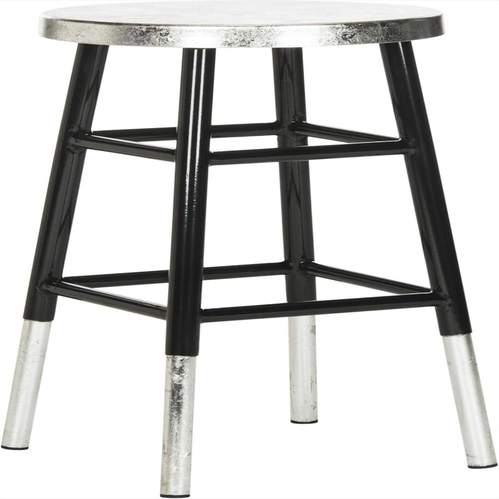 Taburete De Mostrador Safavieh Negro Plateado Hierro Diseño Contemporáneo img #4
