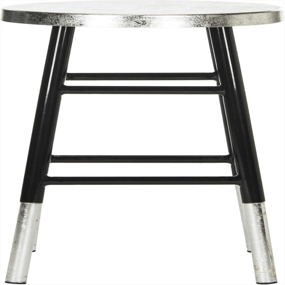 Taburete De Mostrador Safavieh Negro Plateado Hierro Diseño Contemporáneo img #5