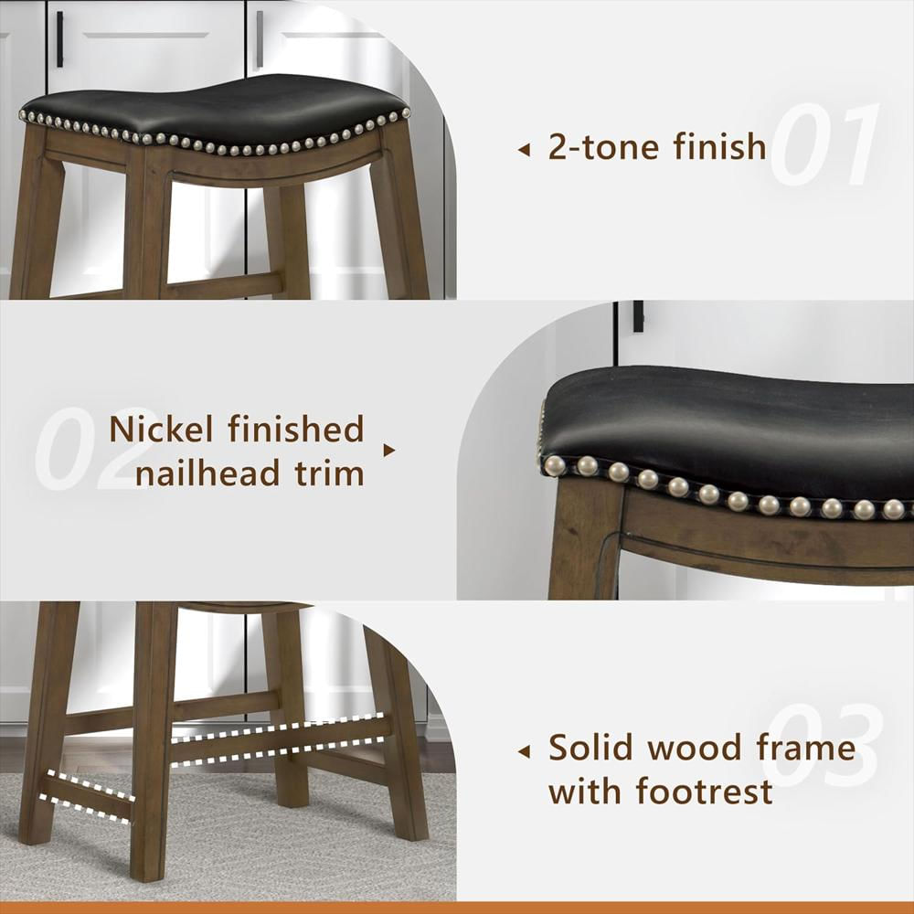 Taburete De Bar Lexicon Madera Maciza Estilo Silla De Montar Versátil Para Comedor img #5