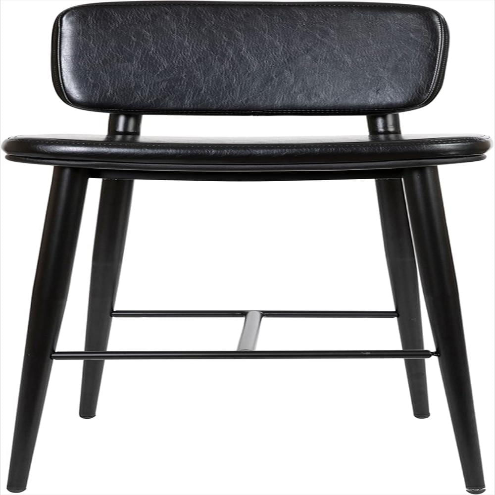 Taburete Flash Furniture Tapizado Leathersoft Negro Juego De 2 Con Resp Apoyo Y Estructura De Hierro img #5