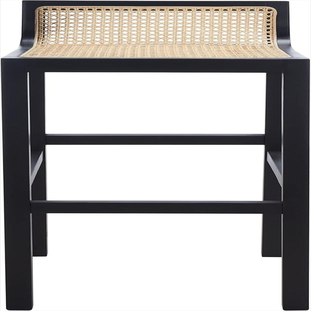 Taburete De Bar Safavieh Caña Natural Color Negro Altura 31.5 Pulgadas img #1