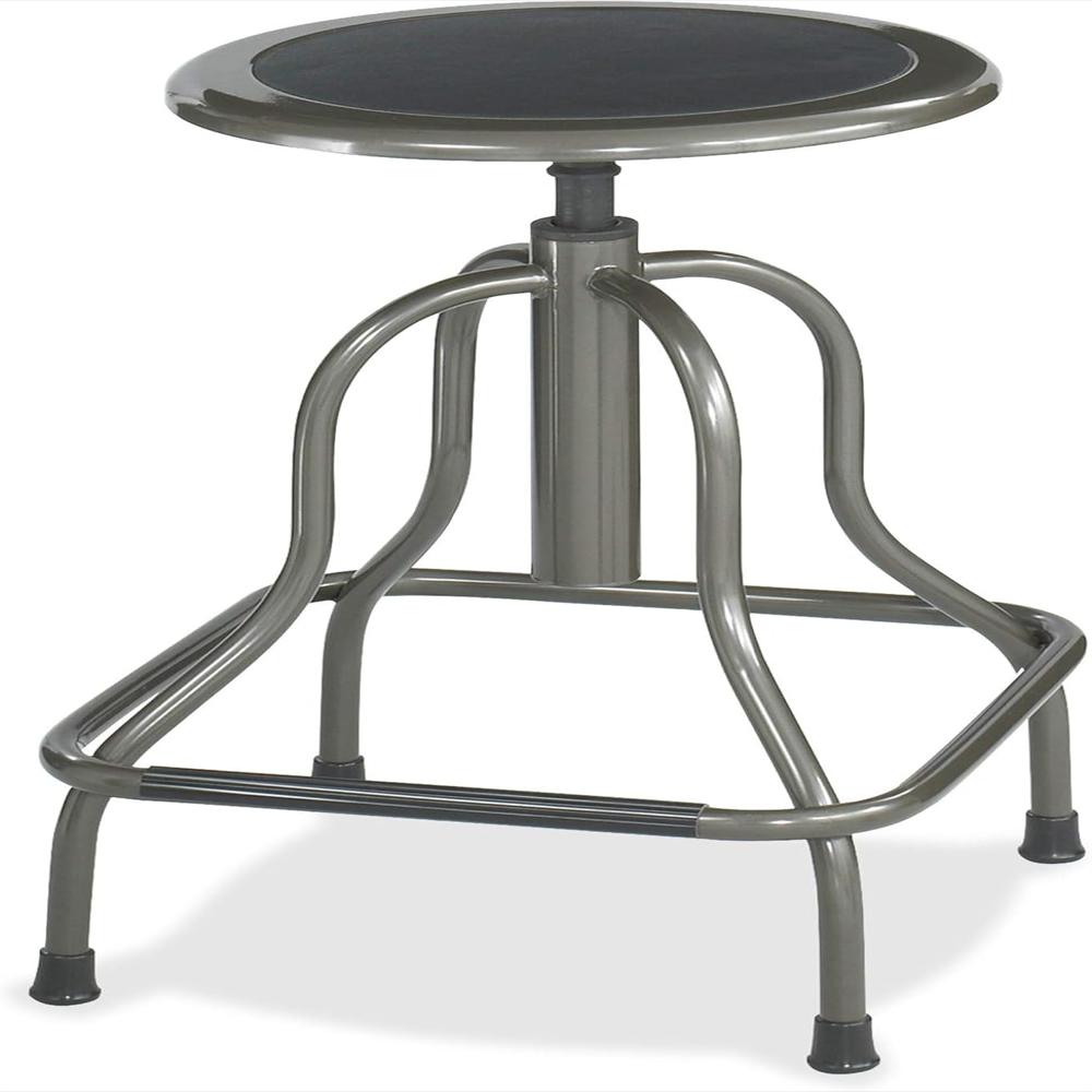 Taburete Safco Industrial Altura Ajustable Asiento Acolchado Acero img #1