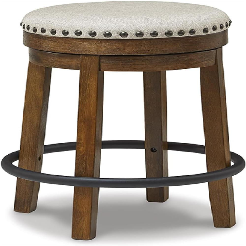 Taburete De Bar Signature Design By Ashley Giratorio Madera Marrón Acolchado 60 Cm img #1